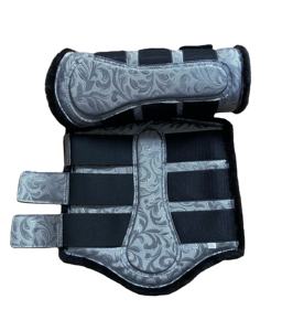 Bottes de tendon de cheval à la mode Protection des jambes néoprène réglable Durable de haute qualité taille de couleur personnalisée attelle de brossage de cheval - Product Image 4