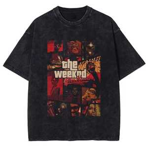 เสื้อยืดโอเวอร์ไซส์ผ้าฝ้าย 300GSM สำหรับผู้ชาย สไตล์ฮิปฮอป ทรงหลวม คอกลม ล้างสีแบบแอซิด พิมพ์ลายด้านหลัง พิมพ์ลาย DTG ทั่วตัว - Product Image 4