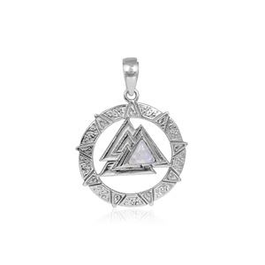 Rainbow Moonstone 925 Sterling Silver <b>Pendant</b> Cabochon Gemstone Handmade Designer Symbol Birthstone Cham <b>Pendant</b> - Product Image 1