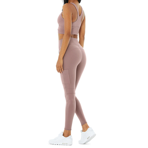 Conjunto de Yoga para Mujer con Logotipo Personalizado, Ropa Deportiva para Gimnasio, Bra Deportivo Sin Costuras, Leggings de Cintura Alta, Ropa Deportiva, Traje de Yoga, Venta al Por Mayor - Product Image 3