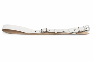 Sangle en cuir véritable vintage blanche de style Sam Browne – Neuve - Product Image 3