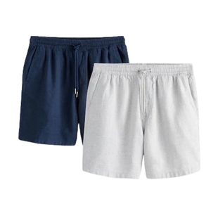 100% Polyester hommes décontracté Shorts toile tissu taille élastique fermeture plaine teint direct en vrac approvisionnement indien fabricant - Product Image 5