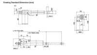 Actionneur linéaire 12V 300mm à capteur Hall, piston électrique universel pour ventouses, moteur de levage de portes 500 kg N18