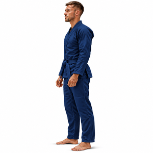 Kimono de Jiu Jitsu Brasileño (BJJ) Premium Azul Marino, Uniforme de BJJ con Tejido de Perlas, Kimono para Grappling, Entrenamiento y Competencia de Artes Marciales para Adultos - Product Image 1