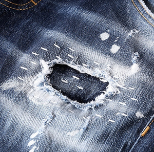 Classic High Rise Skinny Patchwork <b>Jeans</b> for <b>Man</b> Wholesale Price Washed Denim Pant New Arrival Street-Wear Style Printed Logo - Product Image 5