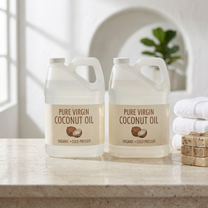 Huile de Coco Vierge Fractionnée Biologique Pure et Naturelle Pressée à Froid, Huile Végétale pour la Peau, les Cheveux, les Massages et l'Utilisation en Cuisine - Product Image 2