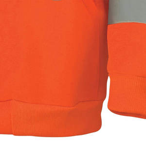 <b>Hi</b> <b>Vis</b> Hoodies With Pockets Polyester Fleece <b>Orange</b> Color <b>Hi</b> <b>Vis</b> <b>Hoodie</b> Reflective High Visibility Hoody - Product Image 3
