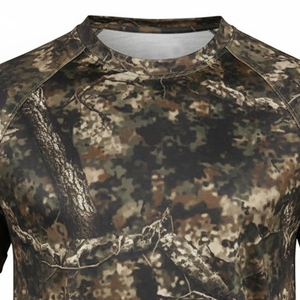 Camiseta de Manga Corta para Hombre, Camuflaje, Cuello Redondo, Corte Regular, Secado Rápido, 100% Poliéster, Tejido de Punto, Estampado Informal - Product Image 5