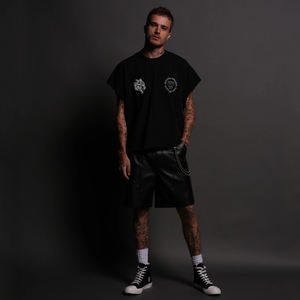 Camisas de manga corta para hombre, color negro, diseño único, fabricadas a medida, con precio de mayoreo, del mejor proveedor. - Product Image 5