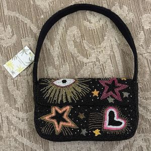 Bolso de hombro bordado con cuentas de semillas de luna y estrella, decorativo, para fiestas, festivales y regalos, hecho a mano, bandolera, bolso de mano de moda - Product Image 5