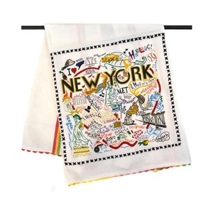 2024 fabricants indiens en gros couleur pastel 100% coton absorbant Golf cuisine torchon fournitures de nettoyage articles ménagers - Product Image 2
