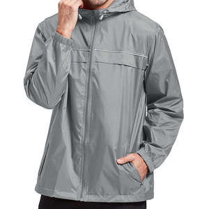 Chaqueta Impermeable Acolchada Reversible con Capucha para Hombre, Cortavientos para Exteriores, Precio al por Mayor - Product Image 4