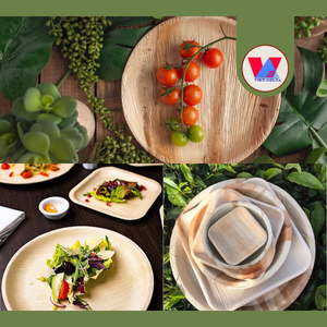Vajilla de hoja de palma rígida de 3 compartimentos, resistente al calor, biodegradable, ecológica, para alimentos y catering, ¡muy vendida! - Product Image 3