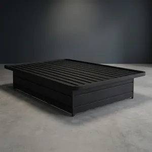 โครงเตียงเหล็กสีดำแบบปรับได้ ฐานรองที่นอนพับได้ สำหรับห้องนอนโรงแรม - Product Image 3
