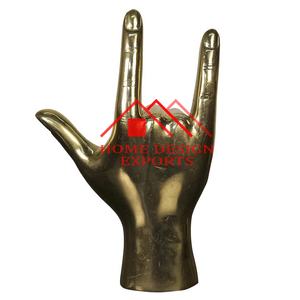 New Arrival Aluminium Brass Antique Hand <b>Sign</b> Sculpture for Desk I LOVE YOU <b>Sign</b> Hand Sculpture for Table Top Home Decor 2025 - Product Image 2