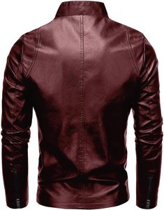 Nouveautés Prix de Gros Haute Qualité Service OEM Veste en Toile et Cuir pour Homme Coupe Slim Élégante Confortable Prix Bas - Product Image 4