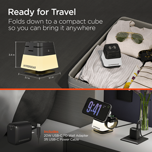 Hypergear PowerFold Cube RGB, Base de Carga Inalámbrica 3 en 1, Cargador Multifuncional Conveniente - Product Image 2