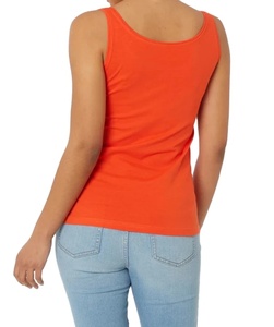 Débardeur en coton respirant pour femme, motif uni, tricoté avec dentelle, col en V, style décontracté, collection été, offre spéciale - Product Image 2