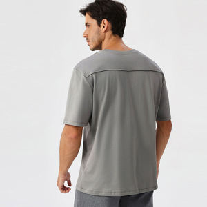 T-shirt basique en coton pour homme, col rond, doux, respirant, décontracté, streetwear, mode, haut de gamme - Product Image 4