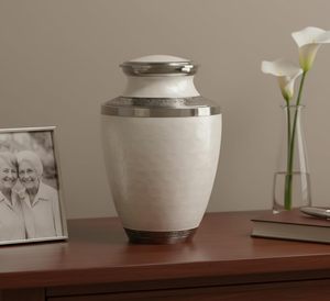 Luxury remembrance decor graceful <b>keepsake</b> urn ceremonial <b>memorial</b> container handcrafted remembrance piece premium funeral decor - Product Image 1