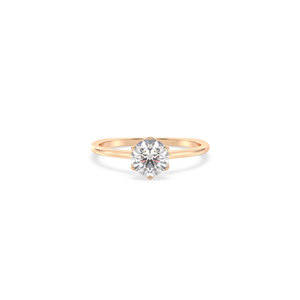 Bagues de fiançailles et de mariage REYES certifiées IGI en or massif 14 carats, diamant de laboratoire taille ronde 1,01 carat, pour femmes, bijoux fins - Product Image 2