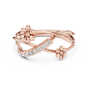 Spilt Shank <b>Infinity</b> loop Minimalist Round Cut Diamond Women's 14k Solid Yellow Gold Solitaire Ring For Engagement Wedding Gift - Product Image 6