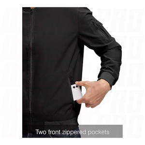 เสื้อแจ็คเก็ตบอมเบอร์น้ำหนักเบาสำหรับผู้ชาย สวมใส่สบายๆ ในฤดูใบไม้ผลิและฤดูใบไม้ร่วง เสื้อกันลมแบบมีซิป มีกระเป๋า ดีไซน์ทันสมัย เหมาะสำหรับกิจกรรมกลางแจ้งและสวมใส่ในชีวิตประจำวัน - Product Image 6