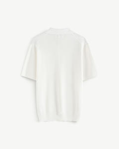 Camisa de algodón de punto trenzado bordada de manga corta de alta calidad para hombre, ajuste ceñido, con logotipo privado personalizado, resistente - Product Image 2