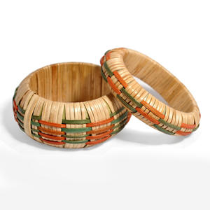 กำไลข้อมือหวายสไตล์โบฮีเมียน ทำมือ ราคาขายส่ง กำไลข้อมือธรรมชาติ - Product Image 2