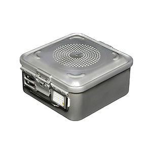 Caja de Instrumentos Quirúrgicos de Acero Inoxidable Alemán Esterilizada Manualmente, Certificada CE Clase I, Tamaño Personalizado, Plateada - Product Image 2