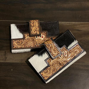 2025 diseñador de lujo tarjeta dinero cuero mecanizado a mano cartera larga cuero de vaca genuino Vintage señoras moda mujer embrague - Product Image 4
