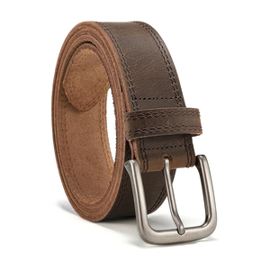 Cinturón de Cuero Genuino de Piel de Vaca Reversible Marrón Cognac de 3.5cm de Ancho con Hebilla de Pasador, Ajuste Personalizado, Casual, Duradero, Impermeable y Ecológico - Product Image 1