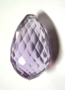 PDM GEMS Pierre précieuse d'améthyste faite à la main, taille briolette en forme de goutte, pour la lithothérapie, pierre de naissance en vrac pour la fabrication de bijoux - Product Image 3