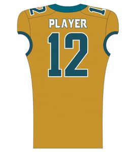 Uniformes de fútbol americano de poliéster 100% para jóvenes, conjuntos lisos sublimados de alta calidad, mangas cortas, diseño transpirable de talla grande - Product Image 6