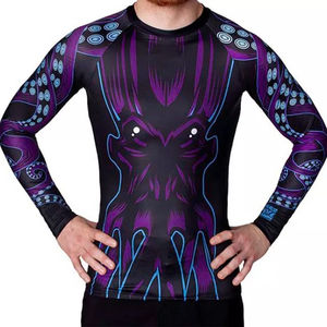 T-shirt de compression pour homme à manches longues, sublimation premium, vêtements de sport, coupe ajustée, résistant à la transpiration - Product Image 6