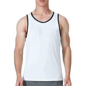 Débardeur de sport pour homme en maille polyester/coton, séchage rapide, respirant, pour fitness et musculation - Product Image 1
