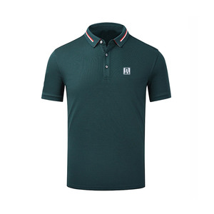 Polo léger pour homme en mélange de coton, manches courtes, respirant, coupe ajustée, idéal pour les activités de plein air, tenue décontractée et confortable au quotidien - Product Image 1