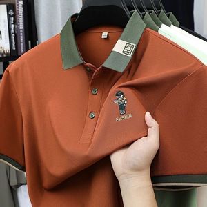 เสื้อโปโลผู้ชายดีไซน์ใหม่ระดับไฮเอนด์สำหรับธุรกิจ กอล์ฟ กีฬา  โลโก้สั่งทำได้ คอเสื้อสีสันสดใส แขนสั้น - Product Image 1