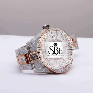 Reloj de Pulsera de Lujo Clásico Exclusivo, de Aleación, con Cuarzo, Diamante Moissanite Color D VVS1, Estilo Hip-Hop, Resistente al Agua, Elegante - Product Image 2