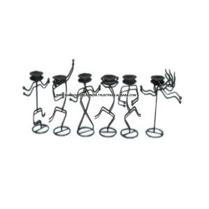 Bougeoir décoratif modèle de danse en métal dans la couleur noire pour le mariage d'anniversaire et la partie - Product Image 1