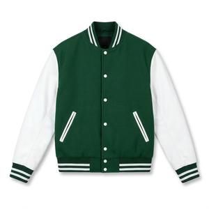 Chaqueta Bomber Varsity para Hombre, Tejido de Algodón y Lana de Primera Calidad, Cálida, Cómoda y Duradera, Ropa de Invierno, Moda Casual Urbana - Product Image 4