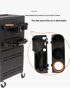 Carrito de Almacenamiento Multifuncional Moderno de Acero Inoxidable con Múltiples Niveles y Ruedas para Herramientas de Peluquería, Carrito para Salón de Belleza - Product Image 6