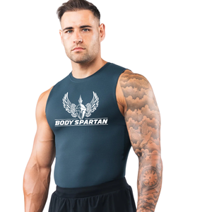 เสื้อกล้ามรัดรูปสีน้ำเงินเข้มสำหรับผู้ชาย ยี่ห้อ Power เหมาะสำหรับออกกำลังกาย วิ่ง ฟิตเนส และกิจกรรมกีฬาต่างๆ - Product Image 5