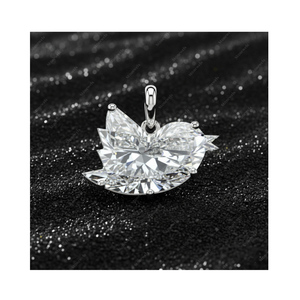 Colgante y Dije de Plata de Ley 925 con Diamante Cultivado en Laboratorio de 5 Quilates, Certificado GIA IGI, DEF VVS VS, Diseño de Pájaro, Regalo para Él - Product Image 1