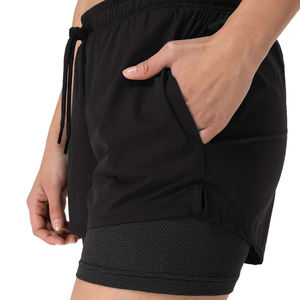 Shorts Deportivos de Doble Capa para Mujer, Transpirables, de Cintura Alta, Ropa Deportiva, Proveedor OEM - Product Image 1