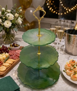 Resin Cake <b>Stand</b> with Metal Base Premium Dessert Serving <b>Stand</b> - Product Image 4