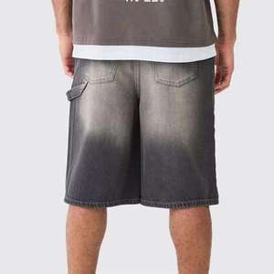 Shorts en jean tricoté respirant coupe droite pour homme, style urbain, idéal pour l'extérieur – Nouvelle collection été, offre spéciale - Product Image 2