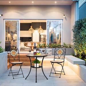 High Quality Luxury <b>Metal</b> Mosaic <b>Bistro</b> <b>Table</b> Set Minimalist Ceramic Patio Dining <b>Table</b> Garden Furniture Outdoor Balcony Yard - Product Image 5