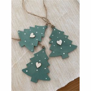 Adorno de Cabeza de Reno de Madera sin Acabado, Decoración Colgante para Árbol de Navidad DIY, Recortes de Madera en Blanco para Manualidades, Recuerdo para Fiestas Navideñas - Product Image 3