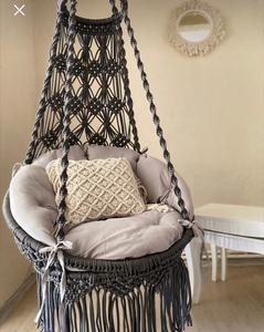 Chaise suspendue en macramé artisanale du Vietnam, chaise suspendue en coton pour l'extérieur, mobilier d'extérieur, balançoires de patio, conception OEM, logo personnalisé - Product Image 5